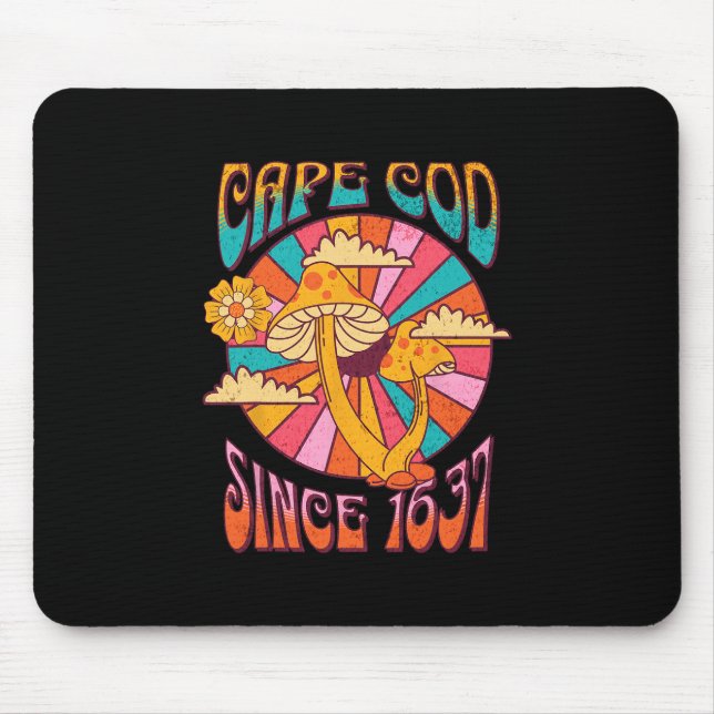 Tapis De Souris Cape Cod M Champignon Bohème Souvenir Vacances Vin (Devant)