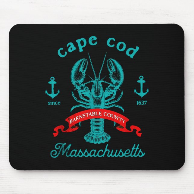Tapis De Souris Cape Cod Ma Lobster Fishing Vintage Machusetts Sou (Devant)