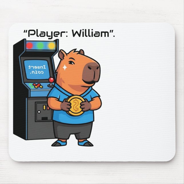 Tapis De Souris Capibara Arcade Gamer Mousepad (Devant)