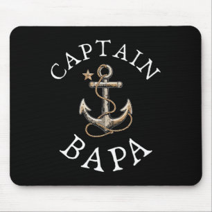 Tapis De Souris Capitaine Bapa Bateau Voile Ancre Vintage F