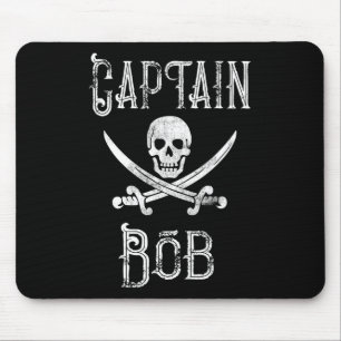 Tapis De Souris Capitaine Bob - Bateau Pirate Personnalisé Vintage