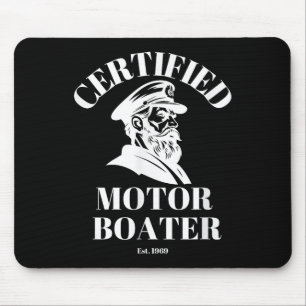 Tapis De Souris Capitaine de bateau à moteur certifié drôle de mar
