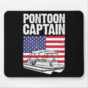 Tapis De Souris Capitaine de bateau ponton cool art pour hommes fe