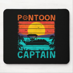 Tapis De Souris Capitaine de Ponton Bateau Ponton de Style Vintage