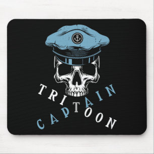 Tapis De Souris Capitaine de tritonée de plaisance bateau plat à f