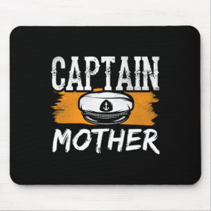 Tapis De Souris Capitaine Mère Équipage Bateau Yacht Navire Maman