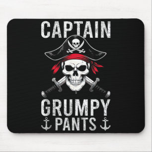 Tapis De Souris Capitaine Mpy Pantalon Évaluer Humour Crâne Graphi