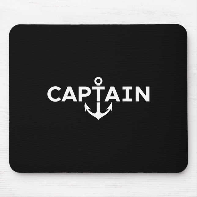 Tapis De Souris Capitaine Nautical Ancre Boater (Devant)