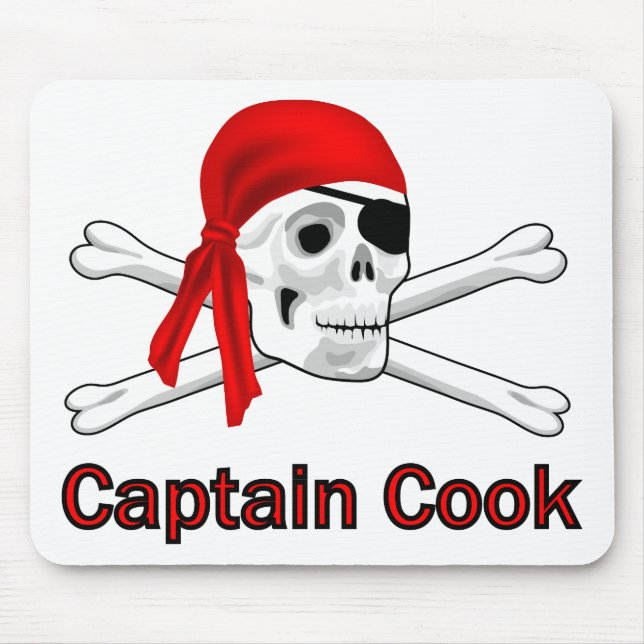 Tapis De Souris Capitaine pirate Cook Mousepad (Devant)