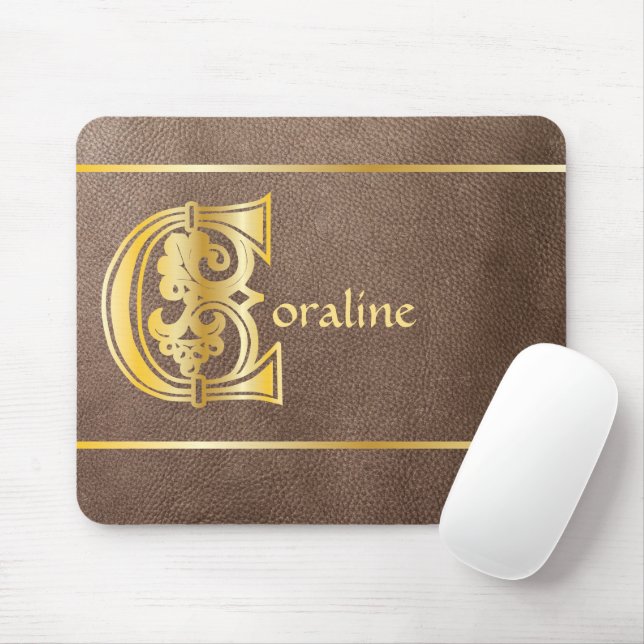 Tapis De Souris Capitale décorative botanique médiévale C (Avec souris)