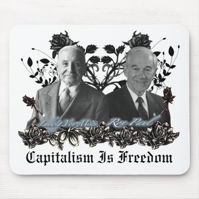Tapis De Souris Capitalisme / Liberté (ron paul, Mises) (Devant)