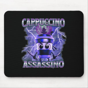 Tapis De Souris Cappuccino Ino Amateurs de café Italien Brainrot m