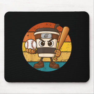 Tapis De Souris Cappuccino Ino Baseball mignonne Italien Brainrot 