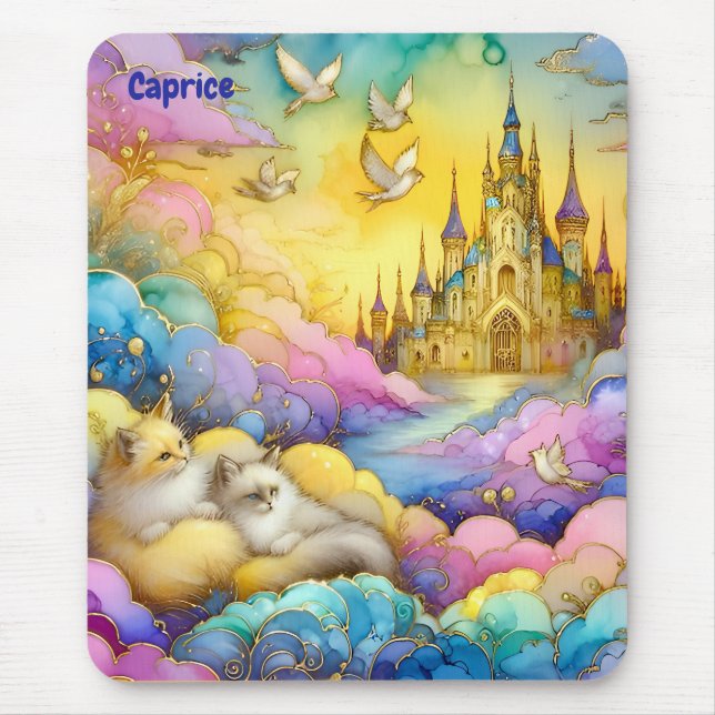 Tapis De Souris CAPRICE ~Crystal Castle Nuds Kittens ~ Mousepad (Devant)