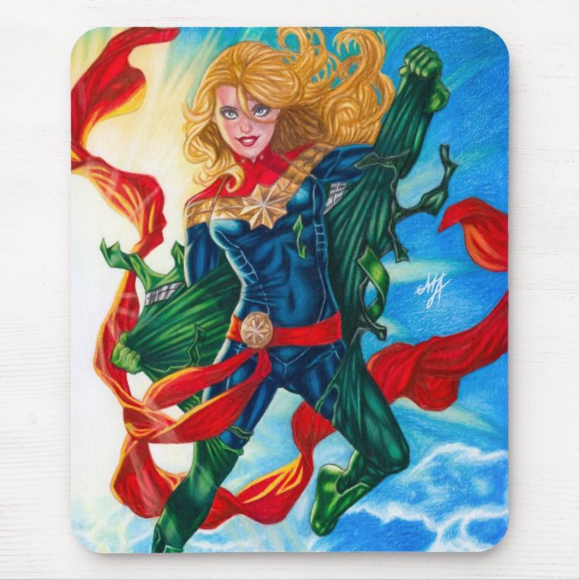 Tapis De Souris Captain Marvel ~ Carol Danvers (Devant)