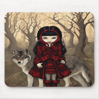 Tapis De Souris "Capuchon rouge en automne" Mousepad