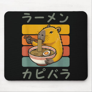 Tapis De Souris Capybara Anime Graphique Ramen Kawaii Japonais Vin