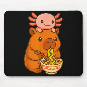 Tapis De Souris Capybara Anime Ramen Axolotl Drôle Graphique Kawai