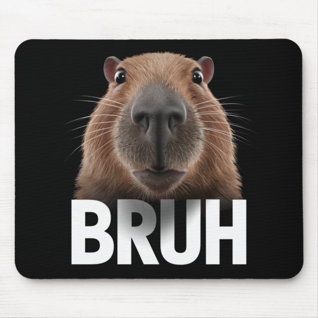 Tapis De Souris Capybara Drôle Bruh  (Devant)