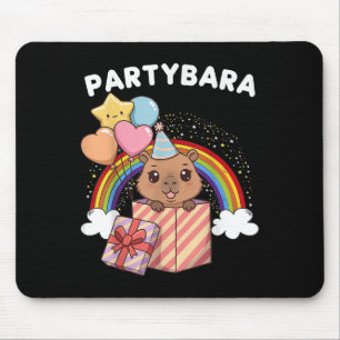 Tapis De Souris Capybara drôle Partybara Joyeux Anniversaire Enfan