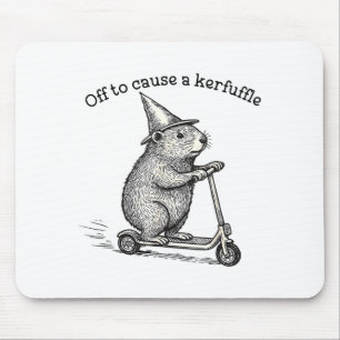 Tapis De Souris Capybara scooter en route pour un chahut causant u