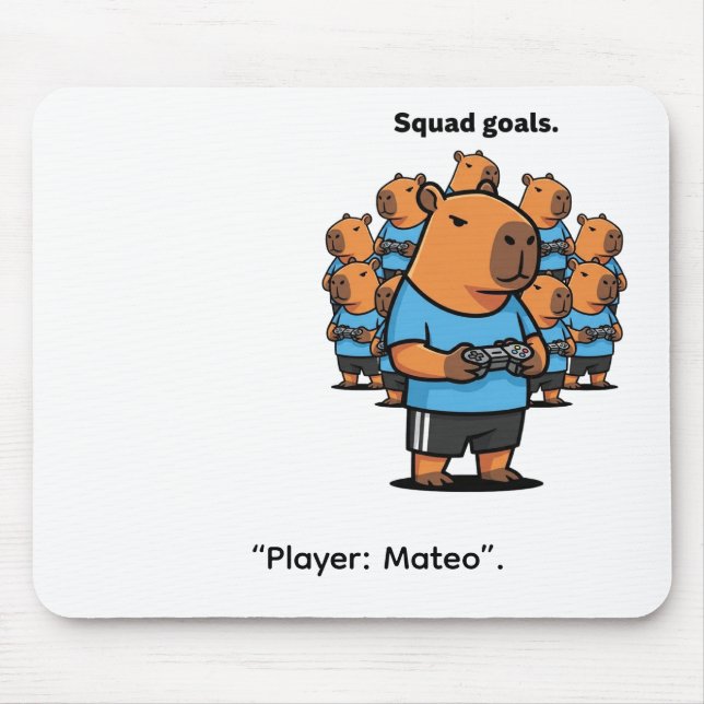 Tapis De Souris "Capybara Squad Goals – Multiplayer Fun" (Devant)