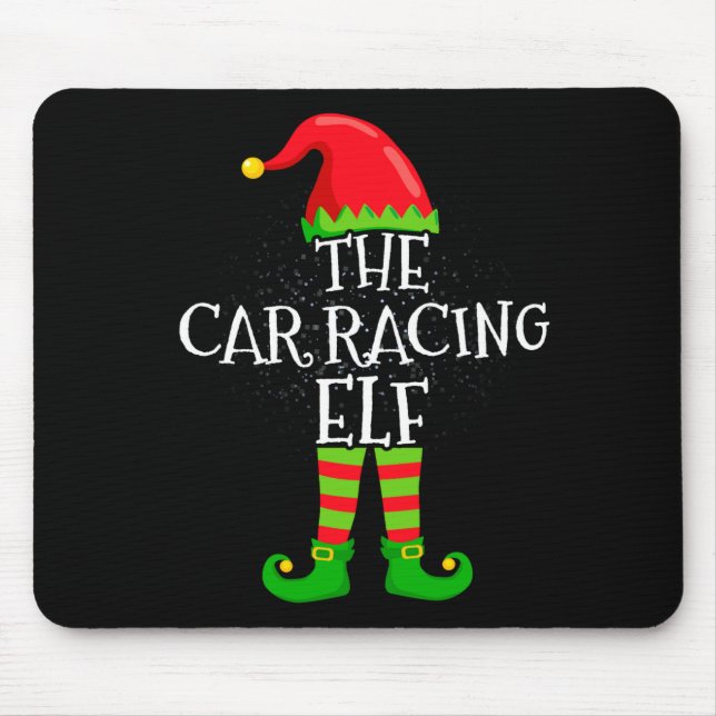 Tapis De Souris Car Racing Elf Family Matching Christmas Group  (Devant)