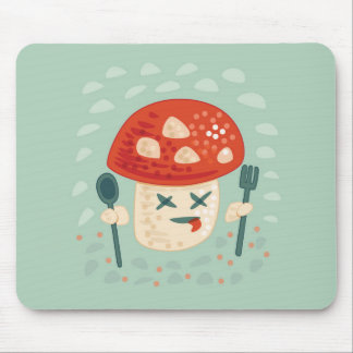 Tapis De Souris Caractère de champignon drôle Empoisonné