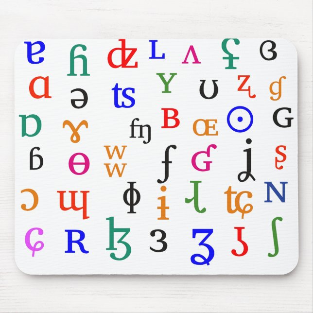 Tapis De Souris Caractères d'IPA (Devant)