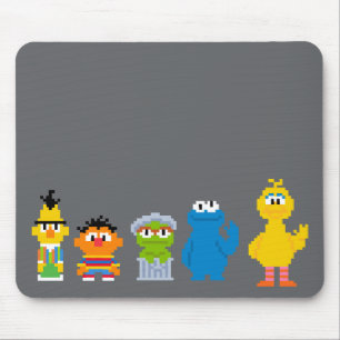 Tapis De Souris Caractères Pixel Sesame Street