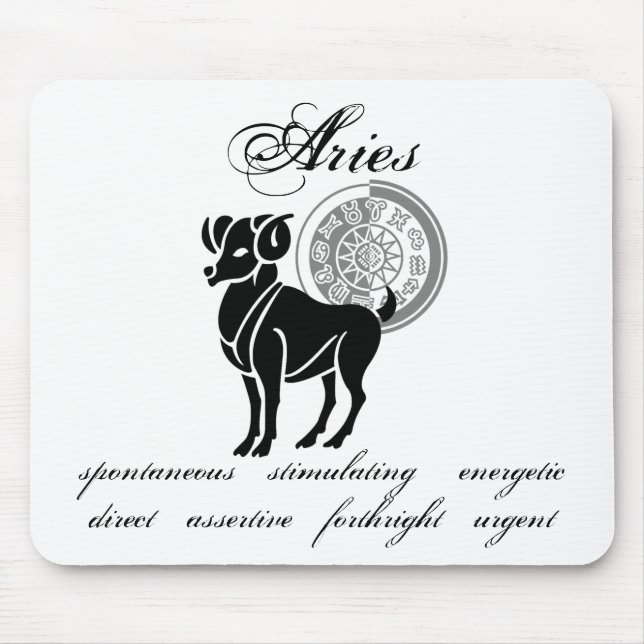 Tapis De Souris Caractéristiques personnalisables d'Aries de style (Devant)