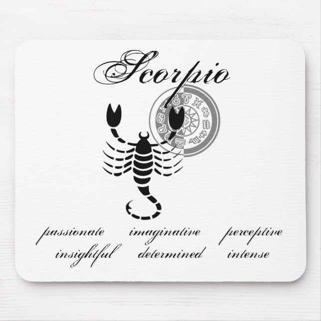 Tapis De Souris Caractéristiques Scorpio Scorpion personnalisables (Devant)