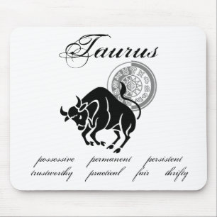 Tapis De Souris Caractéristiques Taurus personnalisables Zodiac à 