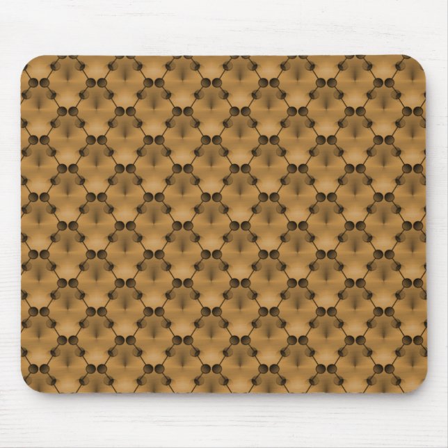 Tapis De Souris Caramel de miel Brown Rétro Cercles de funk Mousep (Devant)