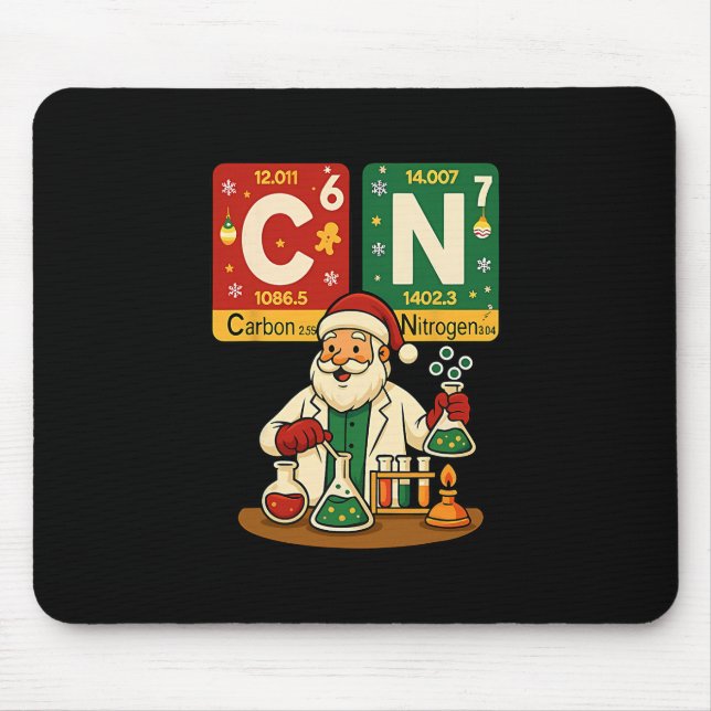 Tapis De Souris Carbone Azote 67 Mème Professeur Science Tableau P (Devant)
