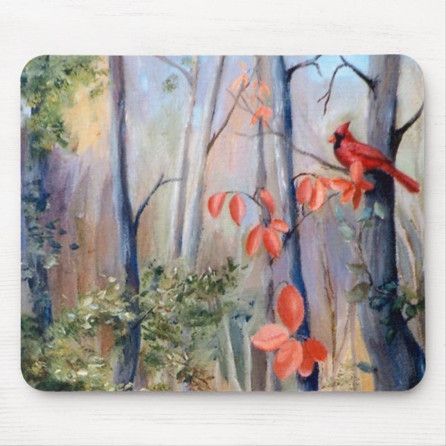 Tapis De Souris Cardinal Mousepad de chemin de natures (Devant)