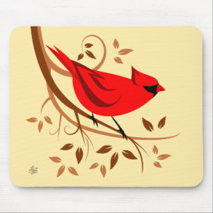 Tapis De Souris Cardinal rouge