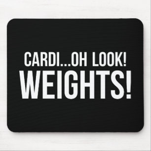 Tapis De Souris Cardio vs Weights - Entraînement De Gym De Novelté