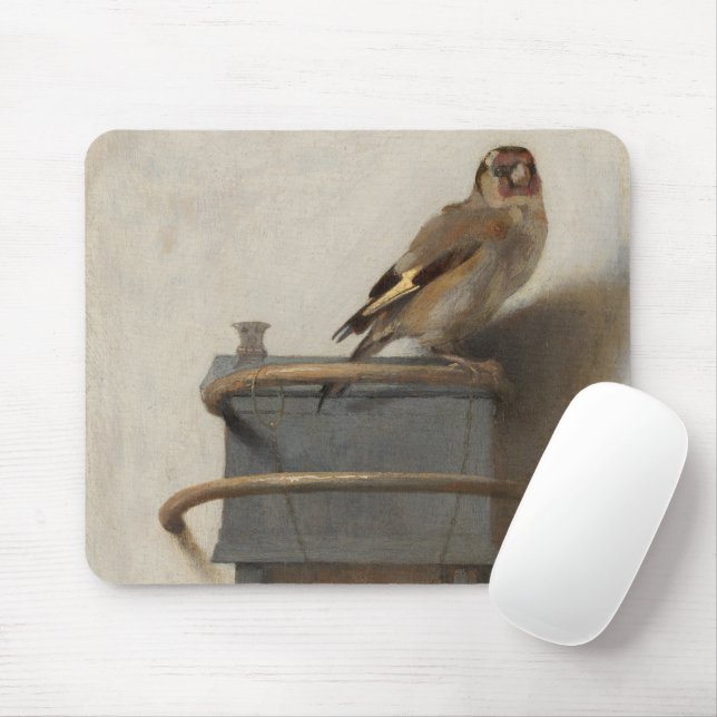 Tapis De Souris Carel Fabritius, The Goldfinch - 17th C. Art (Avec souris)