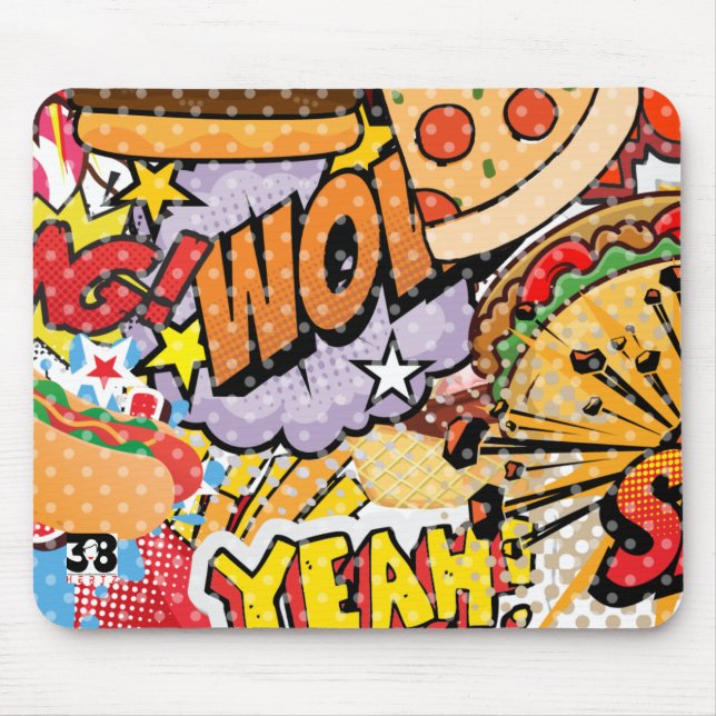 Tapis De Souris Caricature alimentaire (Devant)