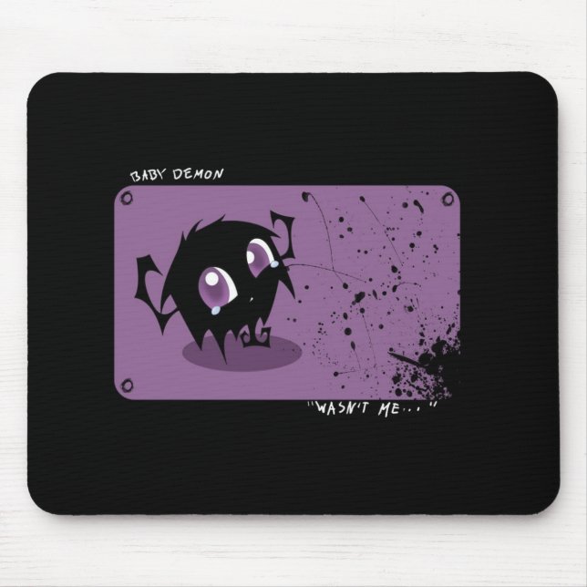 Tapis De Souris Caricature de Demon Fuzzy (Devant)