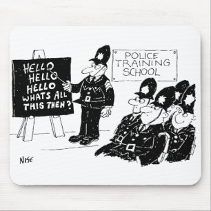 Tapis De Souris Caricature de l'école de formation de la police