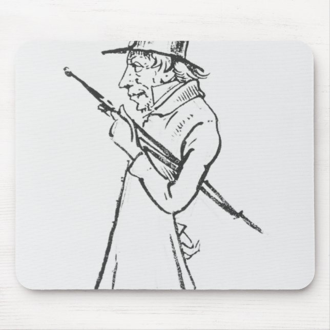 Tapis De Souris Caricature de Soren Aabye Kierkegaard (Devant)