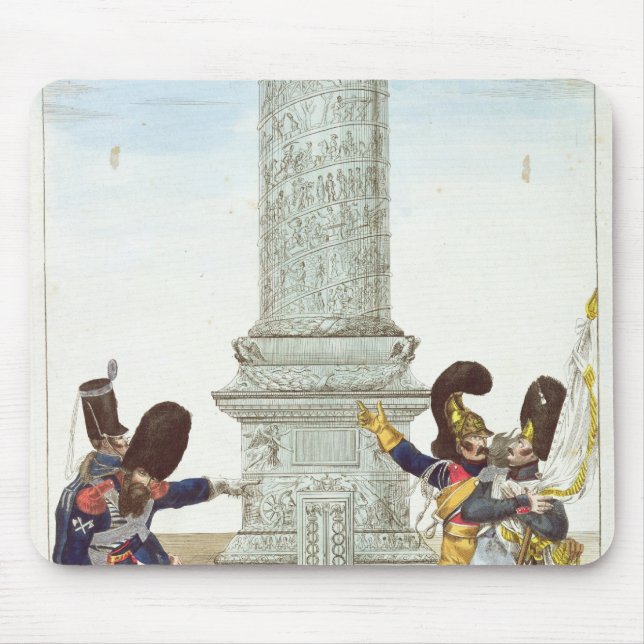 Tapis De Souris caricature des soldats chez le Colonne Vendome (Devant)