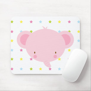 Tapis De Souris Caricature Eléphant rose Mousepad