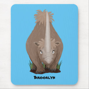 Tapis De Souris Caricature en élasmère de rhinocéros laineux
