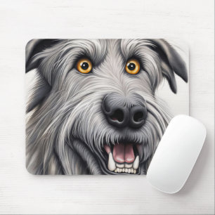 Tapis De Souris Caricature irlandaise Wolfhound