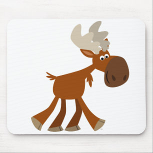 Tapis De Souris Caricature Jolie Moose Mousepad