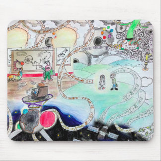 Tapis De Souris Caricature mathématique humour - étudiant, enseign