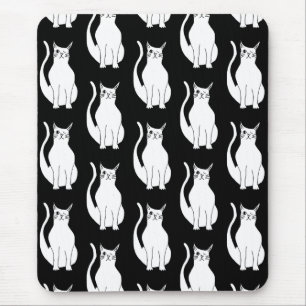 Tapis De Souris Caricature Motif noir chat